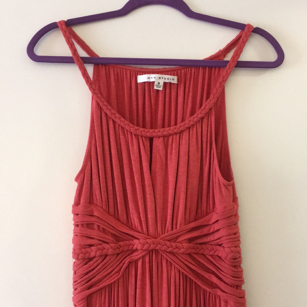 Salmon braided maxi dress - size M